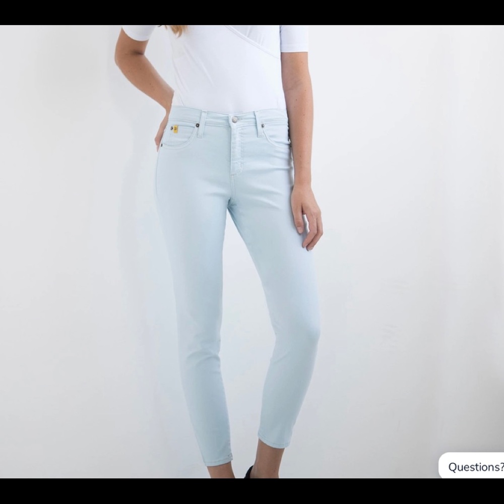 Yoga Jeans High Rise Ankle Foam/Blue